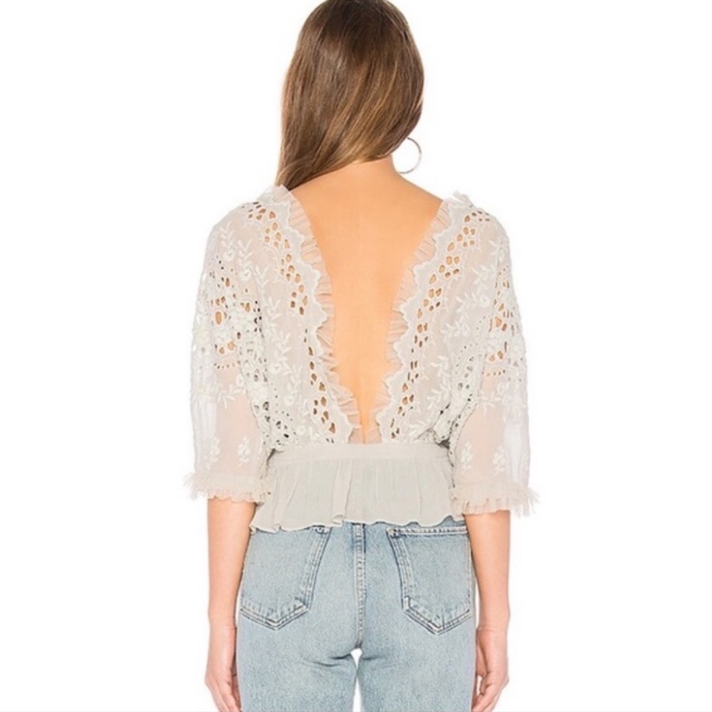 Loveshackfancy Devon Embroidered Top - image 4